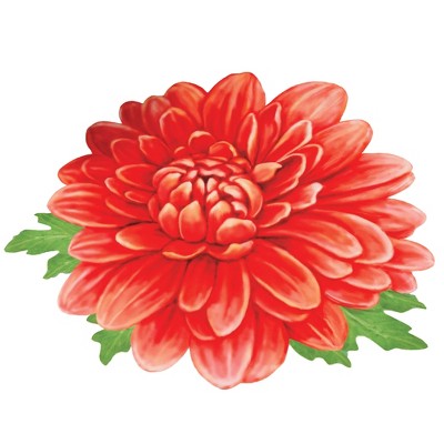 Collections Etc Beautiful Chrysanthemum Shaped Accent Rug 2X2 FT