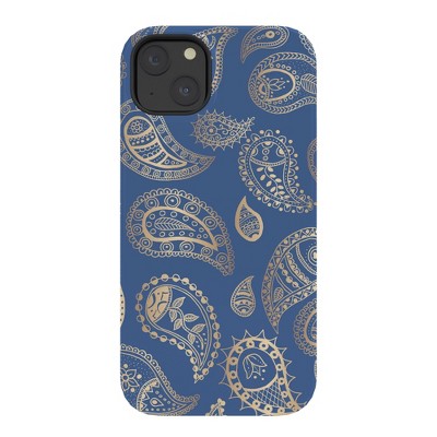 Cynthia Haller Classic blue and gold paisley Tough iPhone 14 Case - Society6