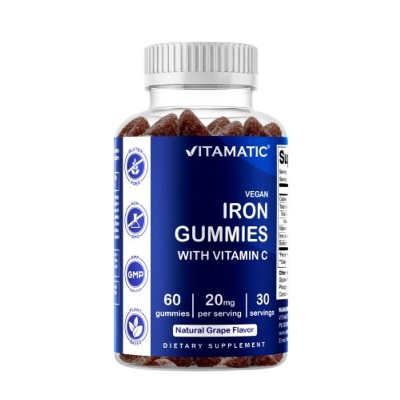 Iron 20mg with Vitamin C - 60 Vegan Gummies