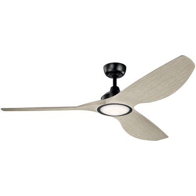 Kichler 65" Imari Black LED Ceiling Fan with White Walnut Blades
