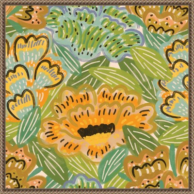 Amanti Art Citrus Floral by Carrie Cantwell Framed Canvas Wall Art