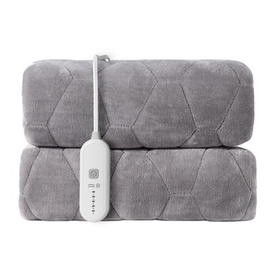 Hyleory Flannel Electric Heated Flannel Mattress Pad with Single Remote Control/Remote Dual Controls