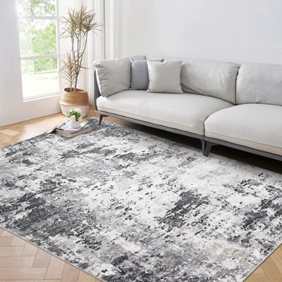 Modern Abstract Area Rug Machine Washable Area Rug Soft Area Rug Stain Resistant Easy Cleaning Area Rug Non Slip  Carpet