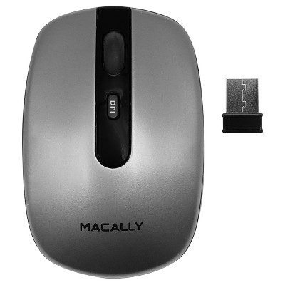 Macally RF Wireless 1600 DPI 3 Buttons Smooth Soft Rechargeable Mouse