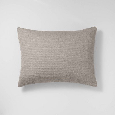 Reversible Textured Cotton Chambray Coverlet Sham - Casaluna™
