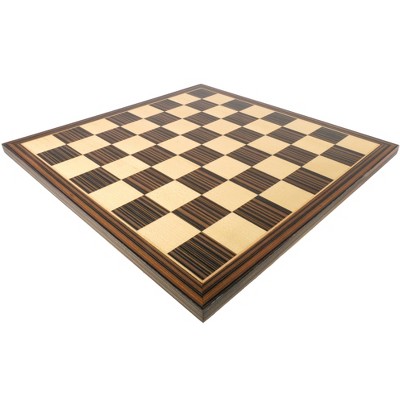 WorldWise Imports Chess Board - 14" Ebony & Maple Veneer Chess Board
