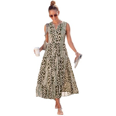 Women's Sleeveless Animal Print Maxi Dress - LASCANA