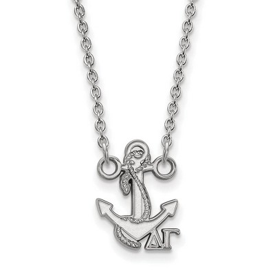 Black Bow Jewelry Sterling Silver Delta Gamma Greek Life Necklace 18 Inch