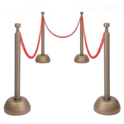 Beistle Red Rope Stanchion Set, 9'-30', (1/Box) Multicolored