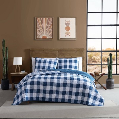 Flagstaff Check Quilt Set Blue - Wrangler