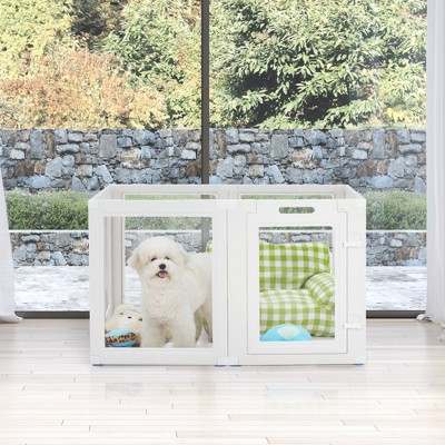 Erommy 8-Panel Pet Playpen with Door, Easy Assembly Dog Playpen for Cats, Dogs, Rabbits and Other Small Animals
