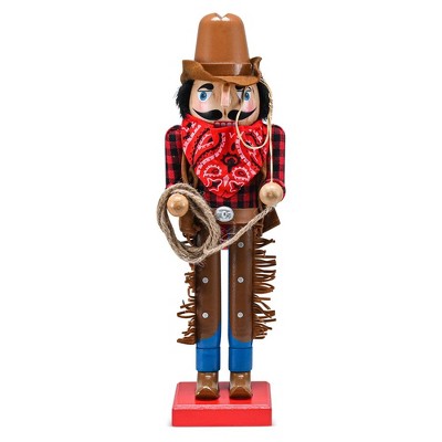 Ornativity Christmas Wooden Western Cowboy Nutcracker - 14 in