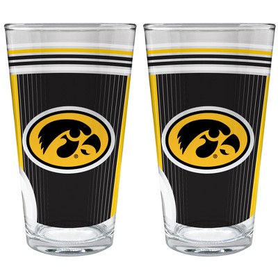 NCAA Iowa Hawkeyes 2pc Pint Glass Set