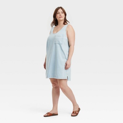 Women's Denim Tank Mini Dress - Universal Thread™ Light Wash