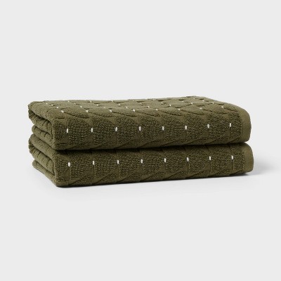 Modern Sculpted Towel Green - Threshold™