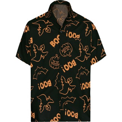 HAPPY BAY Men's Halloween Costumes Hawaiian Short Sleeve Button Down Shirt Mens Shirt Holiday Party Shirts for Men Funny