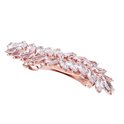 Unique Bargains Women's Leaf French Barrette Hair Clips 1 Pc