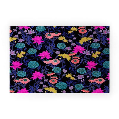 Schatzi Brown Heidi Garden Midnight Welcome Mat - Deny Designs