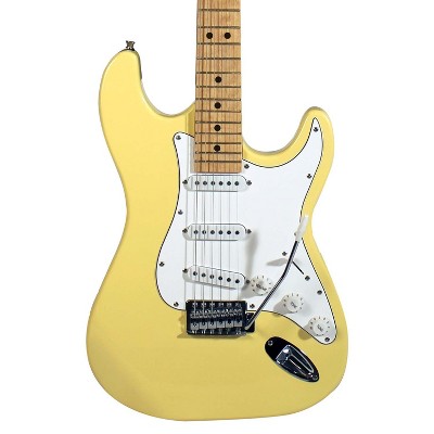 Sawtooth ES Series Electric Guitar, Citron Vanilla Cream with White Pickguard