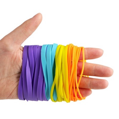 LotFancy 190 Pcs Colored Rubber Bands For Office Supplies, Tie Dye, Assorted Size #64, #33, #19