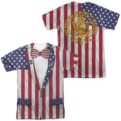 Men's Liberty Suit (Front Back Print) Short Sleeve Costume T-Shirt