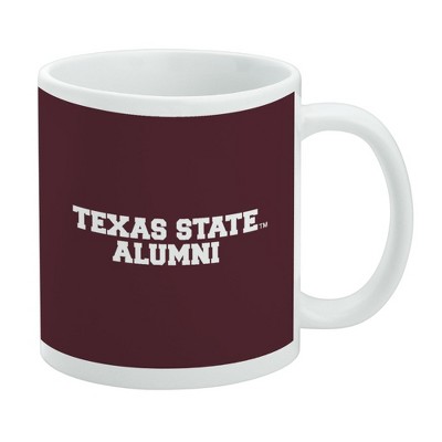 Texas State Alumni Ceramic Coffee Mug Novelty Gift Mugs for Coffee Tea and Hot Drinks 11oz White