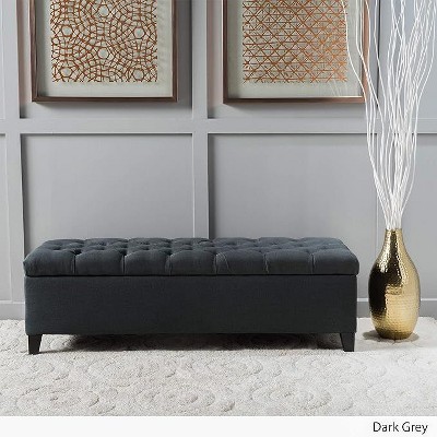 NicBex Storage Ottoman Bench, with Ottoman Foot Rest, End of Bed Bench, Storage Chest for Living Room, Bedroom, Entryway