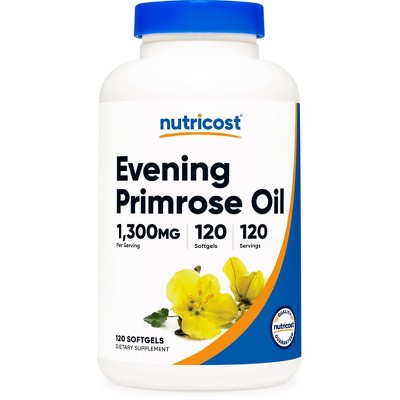 Nutricost Evening Primrose Oil Softgels (1,300 MG) (120 Softgels)