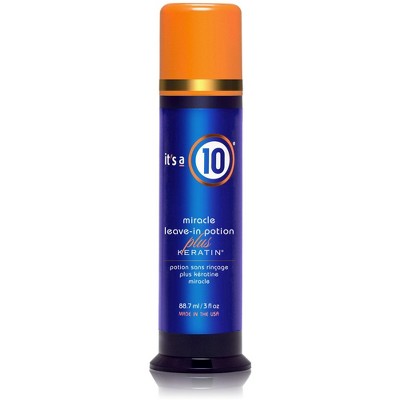 It's a 10 Ten Miracle LEAVE-IN POTION PLUS Keratin (3 oz) Hair Leave In Treatment, Protect Conditioning Hair Cream
