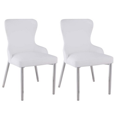 Chintaly Imports,Contemporary Wing-Back Side Chair - Set of 2