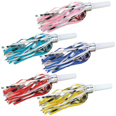 Beistle Pkgd Fringed Party Blowouts, 16", (20/Pkg) Multicolored