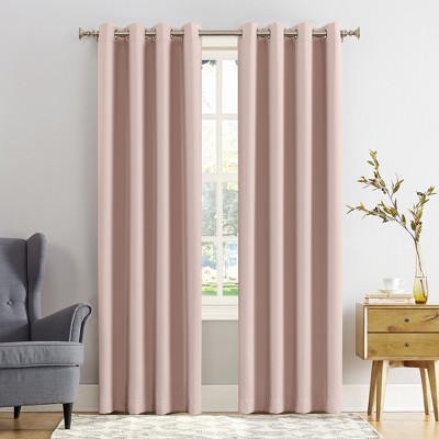 Sun Zero Blackout Kenneth Energy Saving Grommet Curtain Panel