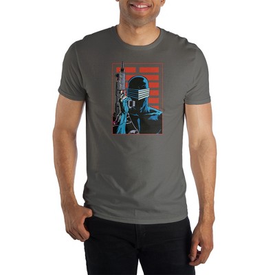 Mens G.I. Joe Snake Eyes Movie Character Grey Graphic Tee