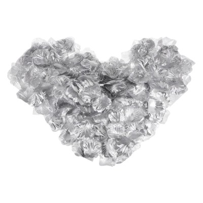 Unique Bargains Decoration Wedding Party Silk Artificial Flower Petals Silver Tone 2000 Pcs