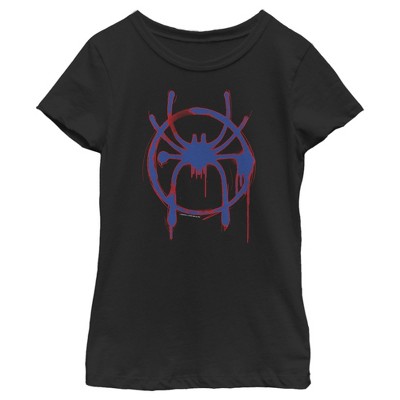 Girl's Marvel Spider-Man: Into the Spider-Verse  Spray Paint Logo T-Shirt