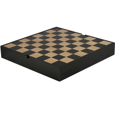 WorldWise Imports Chess Board - Black/Maple veneer Chest