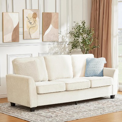83 Inch Modern 3 Seater Sofa, Deep Seat Couch with Washable Detatchable Covers