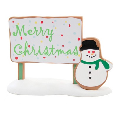 Department 56 Accessory 3.5 Inch Gingerbread Christmas Billboard , Village Merry (1PC)