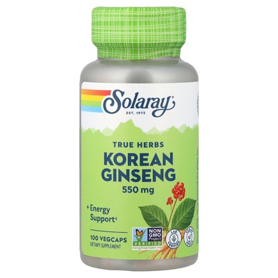 Solaray True Herbs, Korean Ginseng, 550 mg, 100 VegCaps