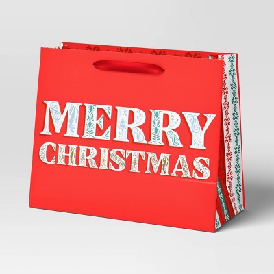 Cozy Christmas Large Merry Christmas on Red - Wondershop™