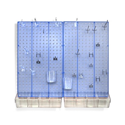 Azar Displays 70-Piece Pegboard Wall Organizer Kit