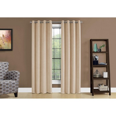 MAYEERTY Curtain Panel Beige Micro Suede Room Darking for Living Room Bedroom Modern Multticolored 54"x84" 2pcs