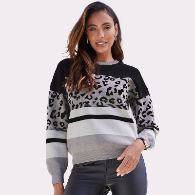 Women's Leopard Cheetah Print Sweater - LASCANA