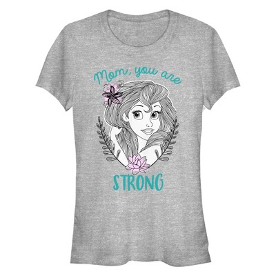 Juniors Womens The Little Mermaid Strong Mom T-Shirt