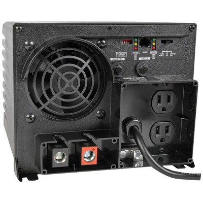 Tripp Lite 2 AC-Outlet, 750-Watt-Continuous PowerVerter® APS Inverter/Charger with Auto-Transfer Switching, APS750 in Black