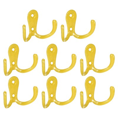 Unique Bargains Wall Zinc Alloy Double Prong Retro Hooks for Hanging