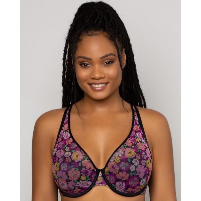 Curvy Couture Sheer Mesh Push Up