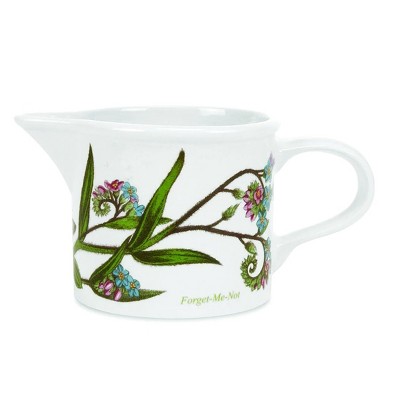 Portmeirion Botanic Garden 7oz Cream Jug - Floral Earthenware Vintage Creamer Pitcher, Dishwasher & Microwave Safe - Chip-Resistant Glaze