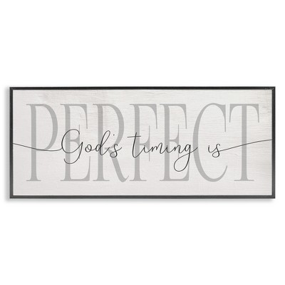 Stupell Industries GTiming is Perfect Phrase Black Framed Giclee Art