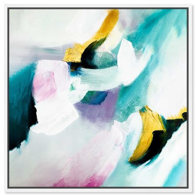 Art Remedy Still Violas II Blue Abstract Wall Art Framed